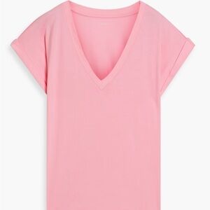 Frame Denim Women's Dusty Pink V-Neck Tee